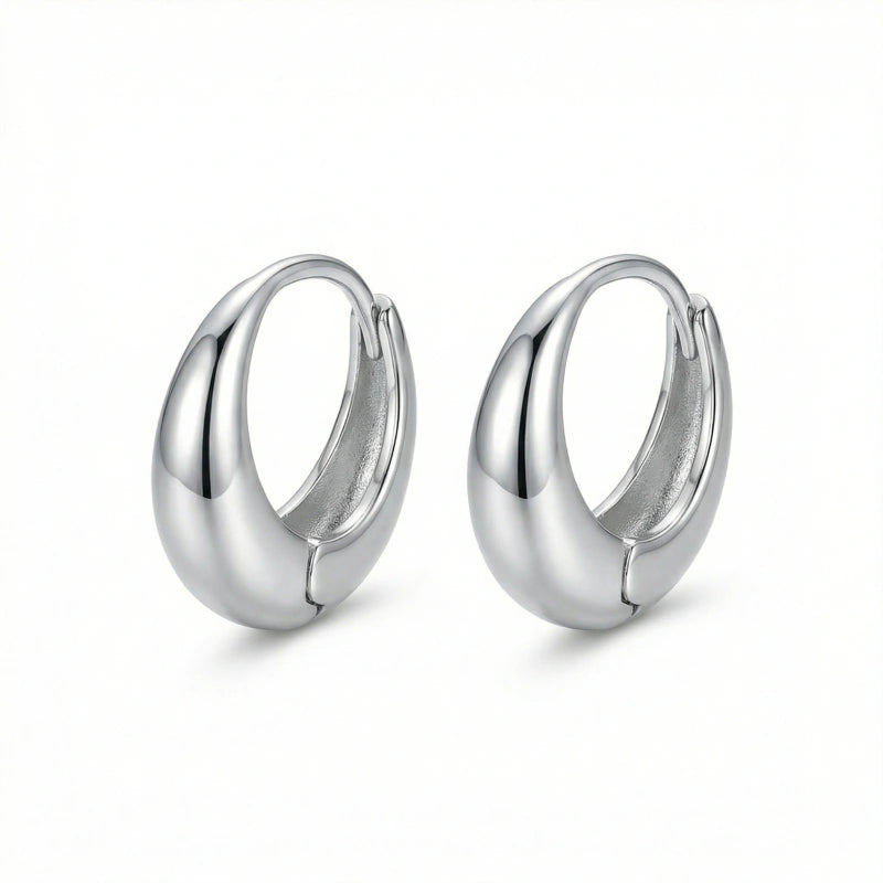 Chunky Teardrop Hoop Earrings