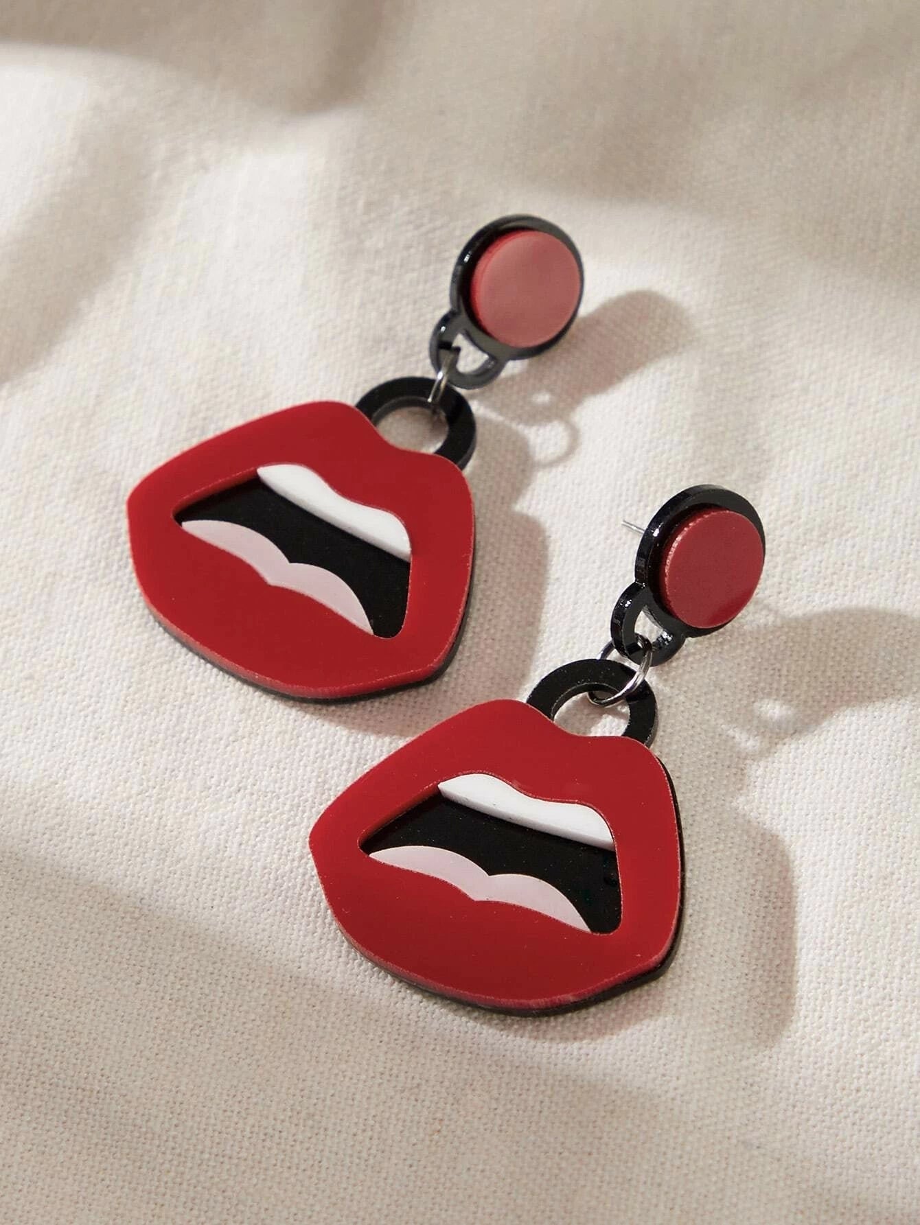 Red Lips Meh Earrings