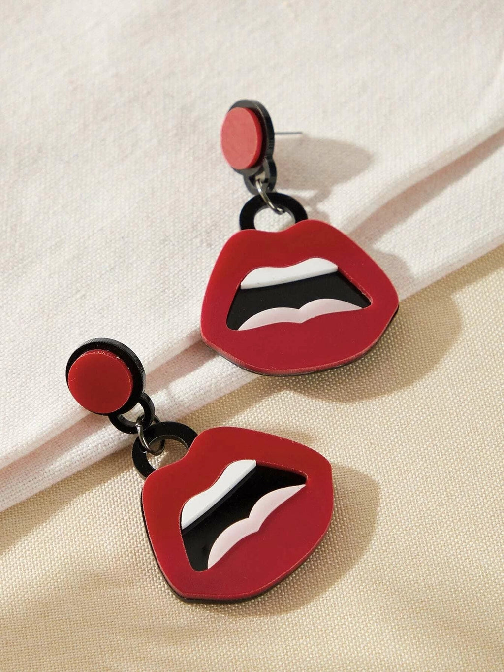 Red Lips Meh Earrings