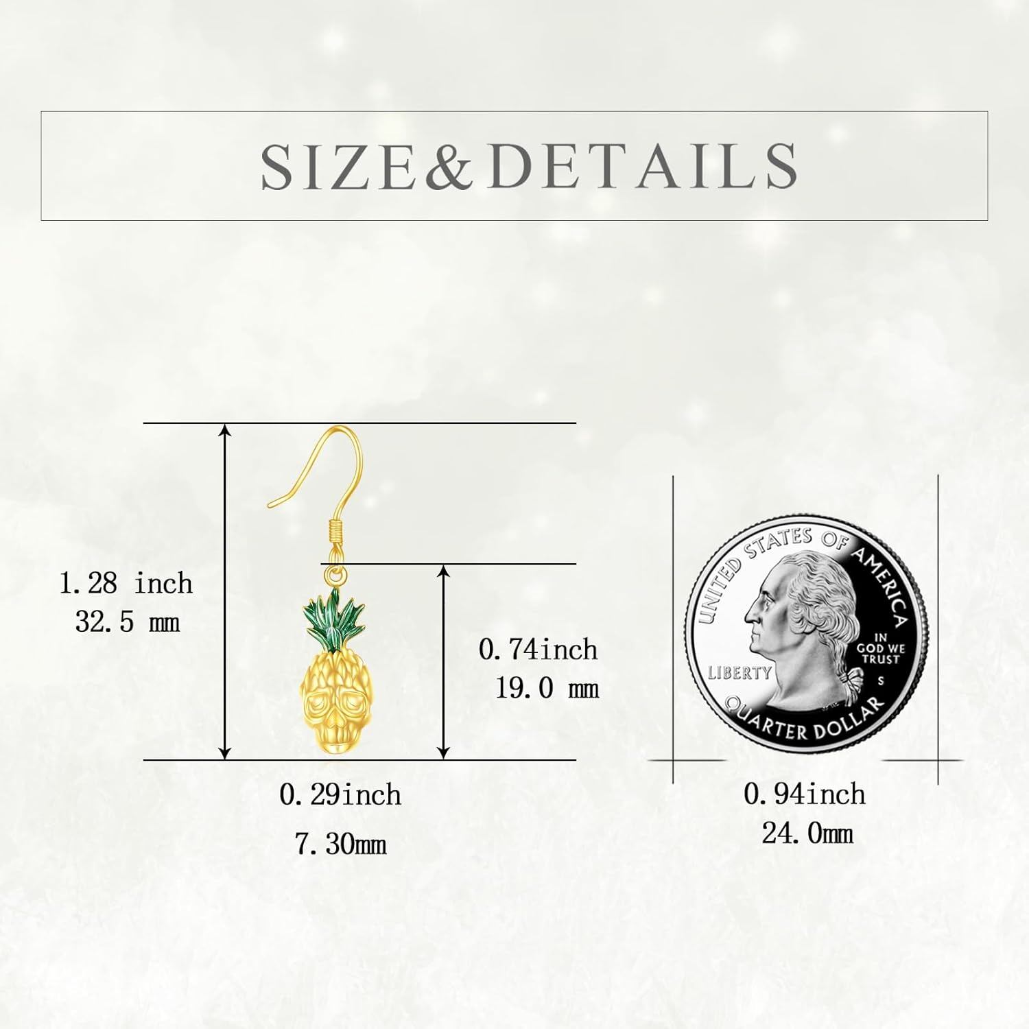 Pineapple Skull Earrings