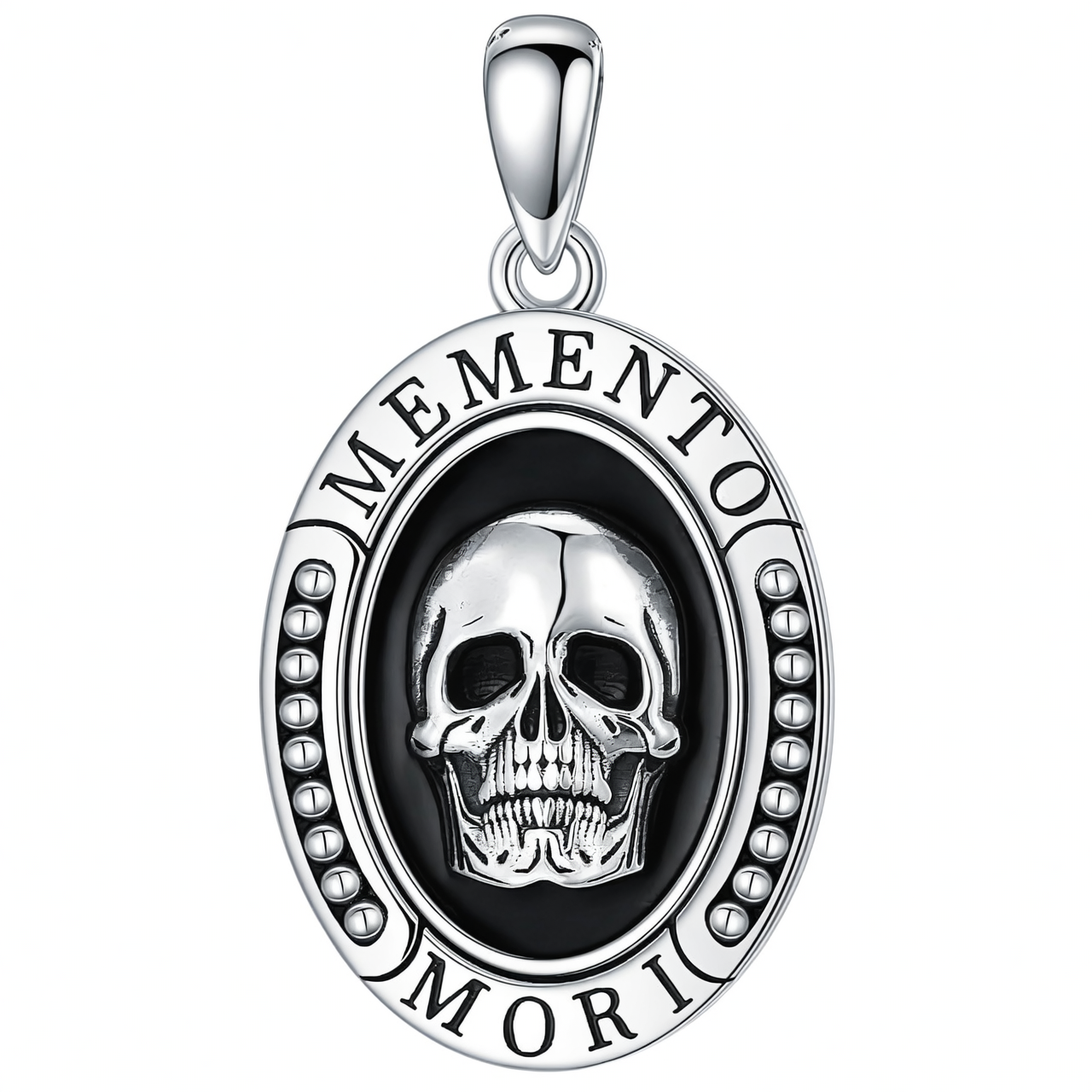 Memento Mori Skull Pendant Necklace