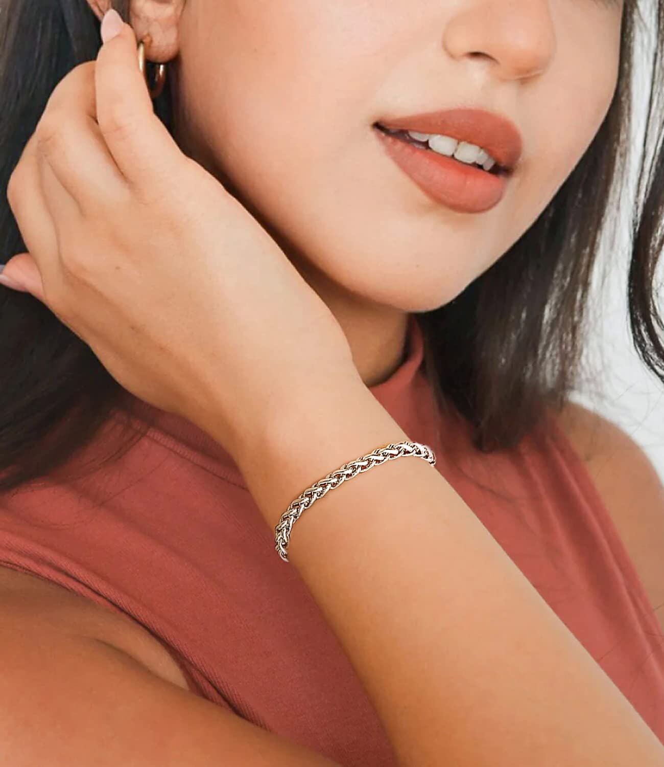 7MM Thick Wheat Link Chain Bracelet