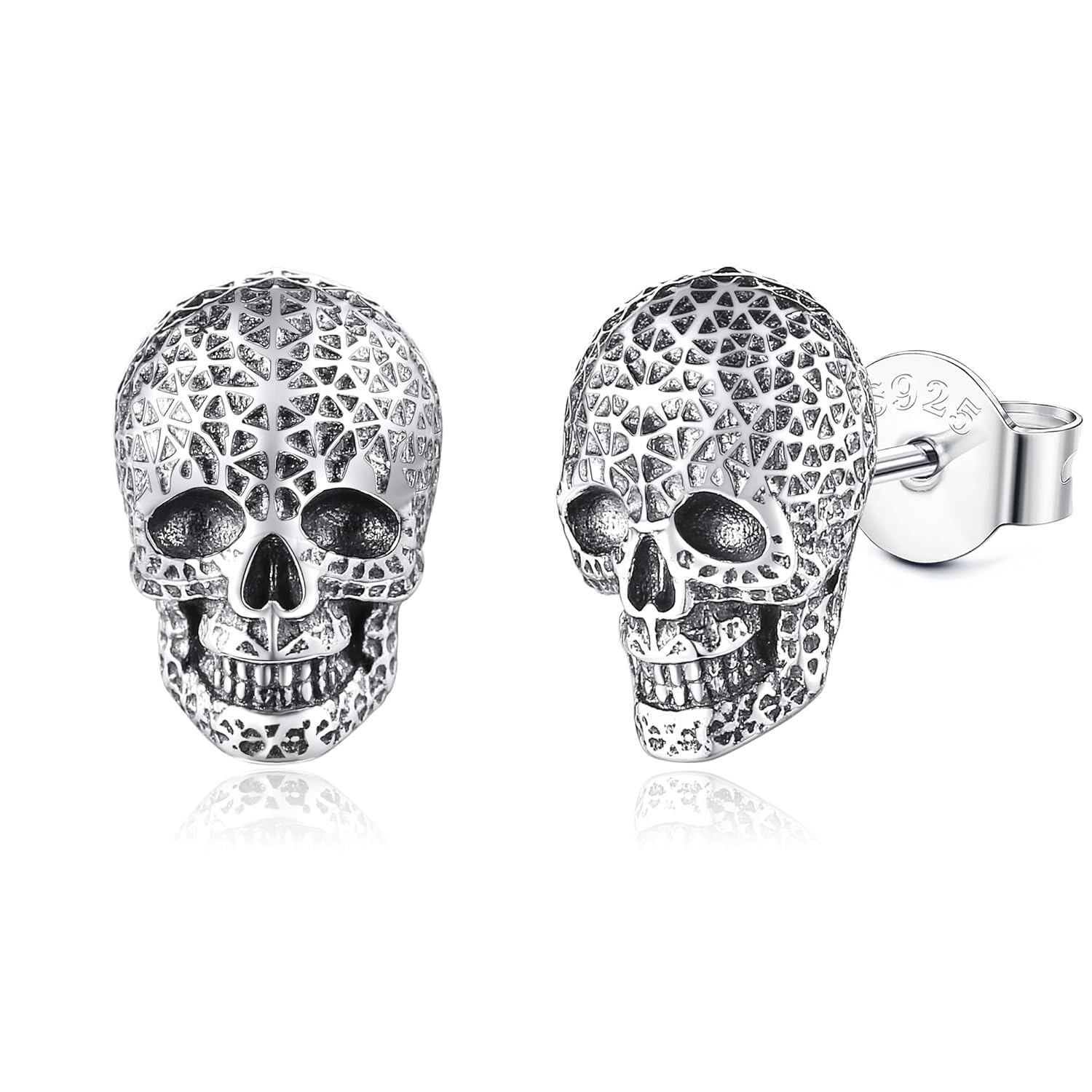 Skull Stud Geometric Earrings