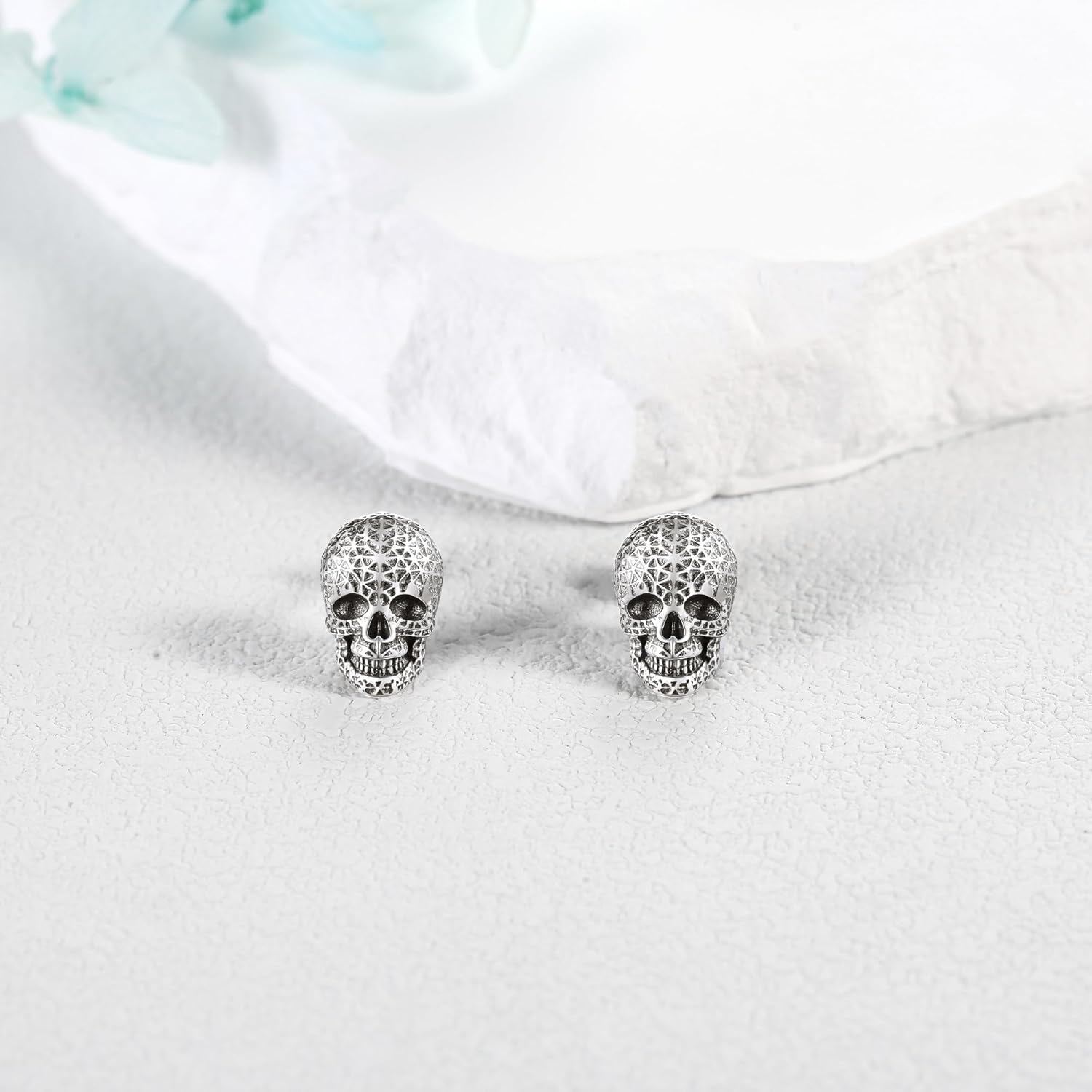 Skull Stud Geometric Earrings
