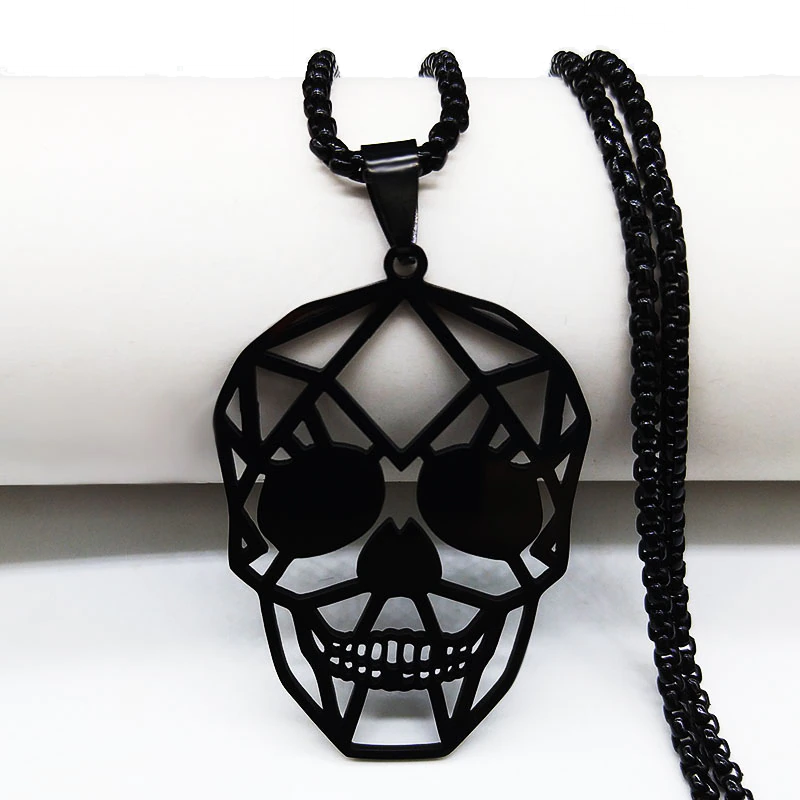 Geometric Skull Necklace