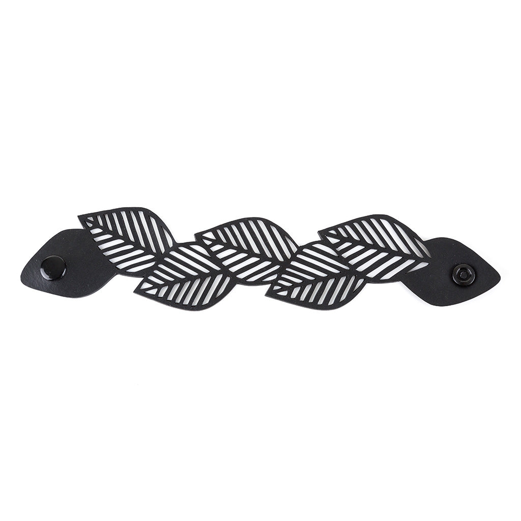 Cherry Leaf Recycled Rubber Bracelet