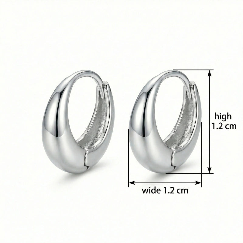 Chunky Teardrop Hoop Earrings