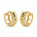 Diamond-Cut Huggie Hoop Earrings
