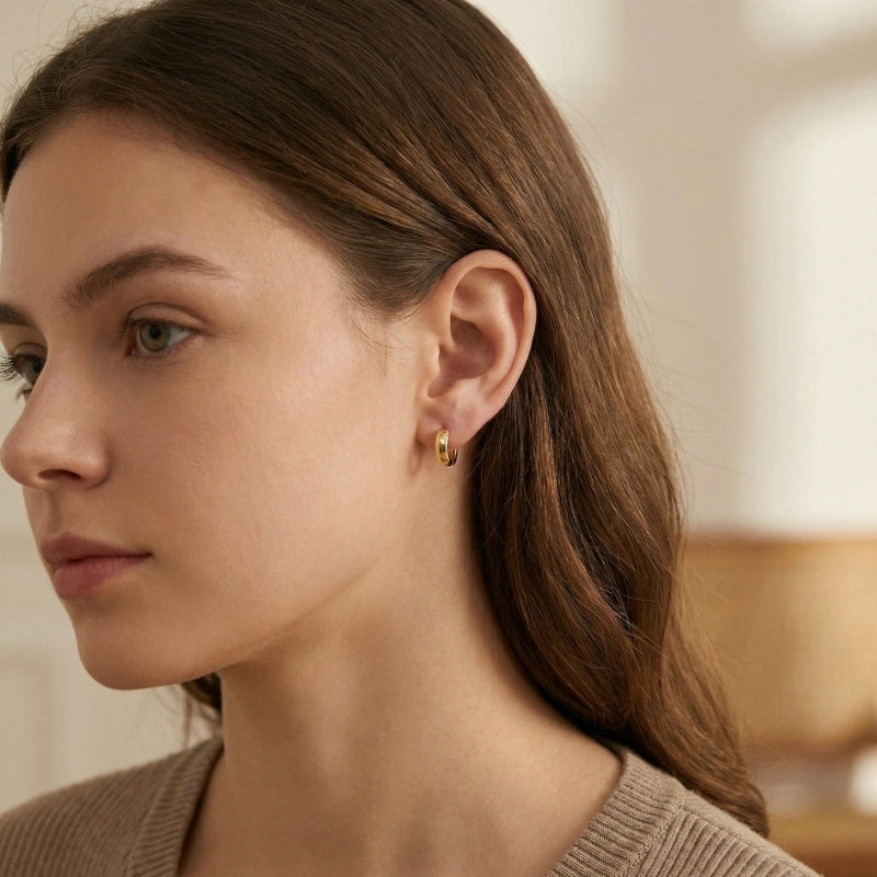 Hoop Huggie Earrings