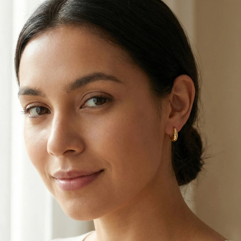 Chunky Huggie Hoops